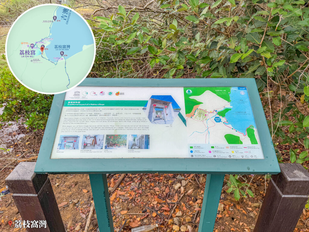 遊覽資訊牌《客家村布局》